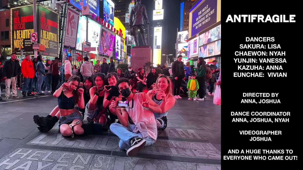 [KPOP IN PUBLIC TIMES SQUARE] LE SSERAFIM (르세라핌) - ANTIFRAGILE Dance Cover