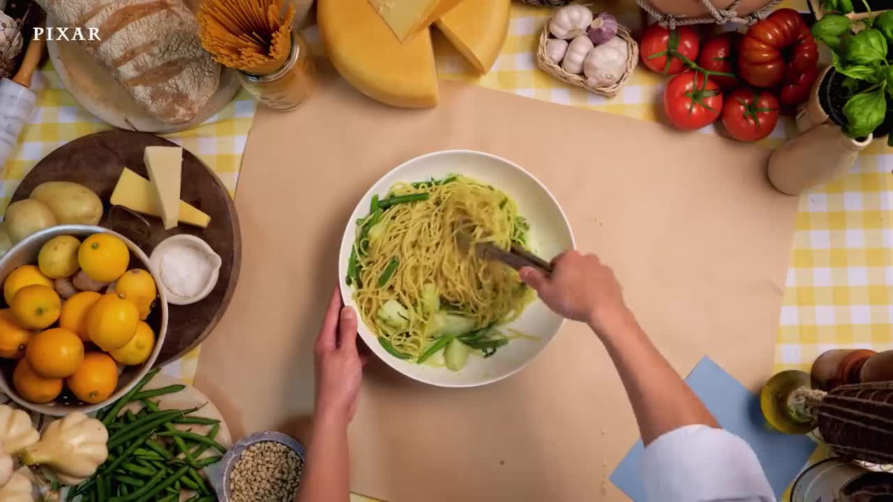 Luca and Alberto Cook Trenette al Pesto _ Cooking with Pixar _ Pixar