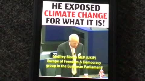 A member of the EU parliament says Global warming is a scam.