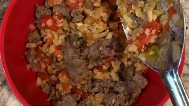 Keto Beefy Burrito Bowl