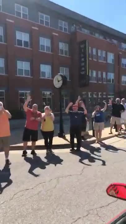 August 23, 2020 - Fans Line the Streets of Speedway on the Morning of the Indianapolis 500