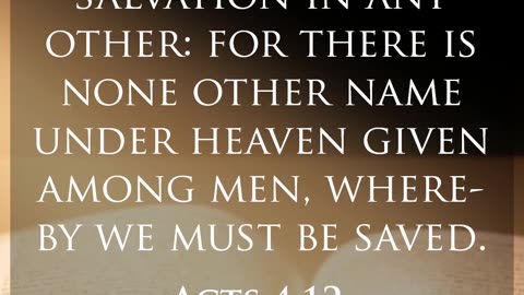 Daily Bible Verse - Acts 4:12