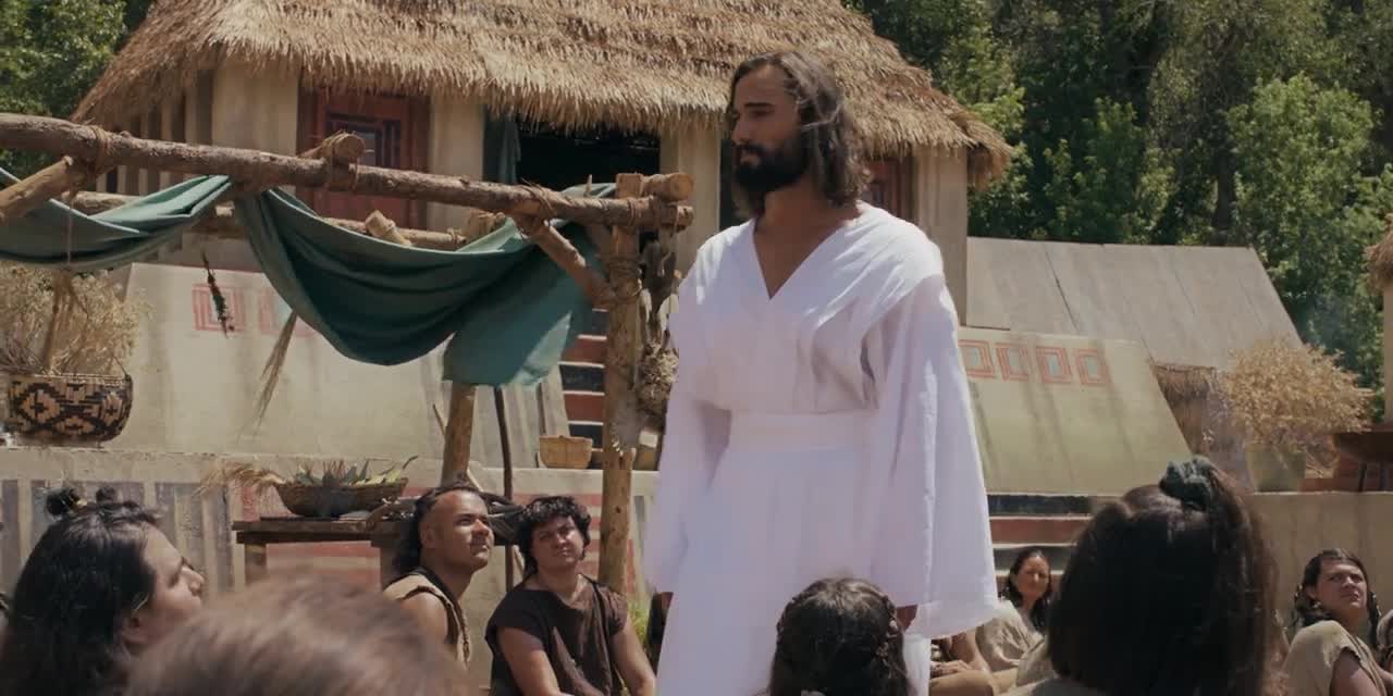 Jesus Christ teaching during His visitation to people of Ancient America. Book of Mormon Videos