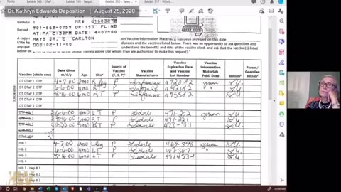 A court deposition of Dr Kathryn Edwards - no studies done