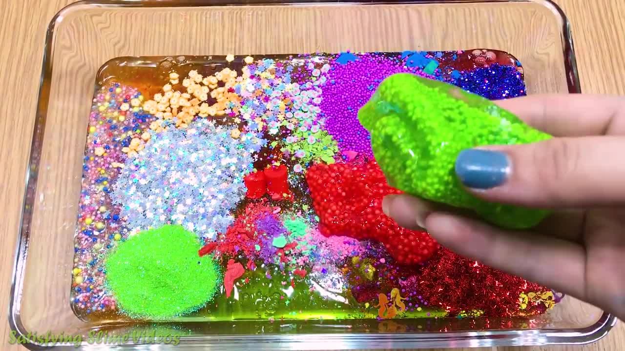 Mixing Random Things into Slime _ Slime Smoothie _ Satisfying Slime Videos