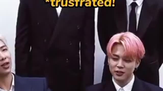 BTSFunny moments BTS speak English wait for Jimin shorts creon Funny Moments