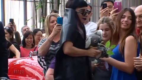 Lady Gaga meets fans in Perth hotel lobby