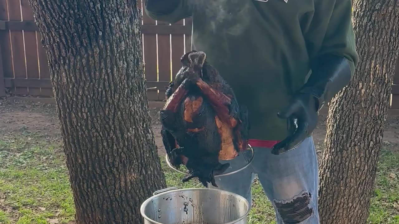 Man Accidentally Drops Smoked Fried Turkey Back Into Hot Oil