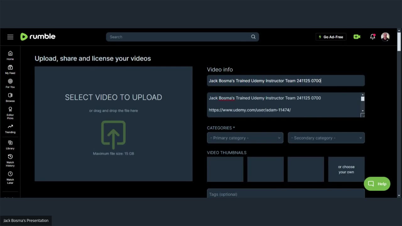 Jack Bosma's Trained Udemy Instructor Team Invite