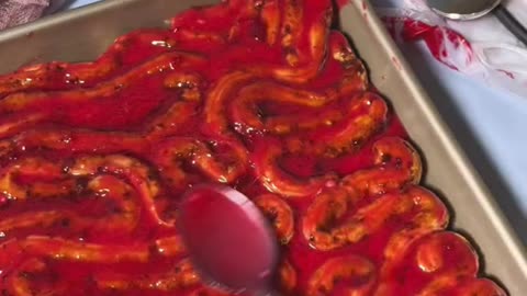 Bloody intestine cinnamon rolls! Perfect for a Halloween party