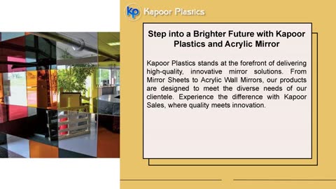 Make your space beautiful with Kapoor Plastics' Acrylic Mirror Collection