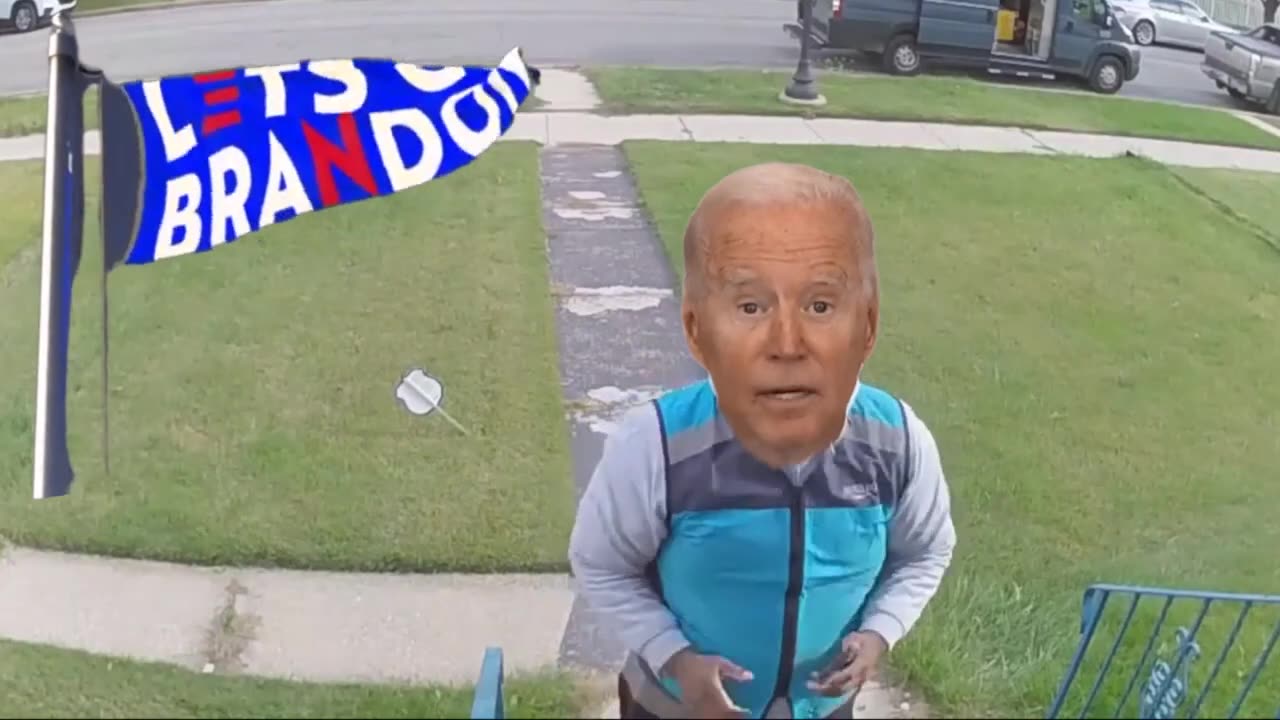 HOME SECURITY CAMERA CAPTURES AMAZON DELIVERY DRIVER 🤣JOE BIDEN