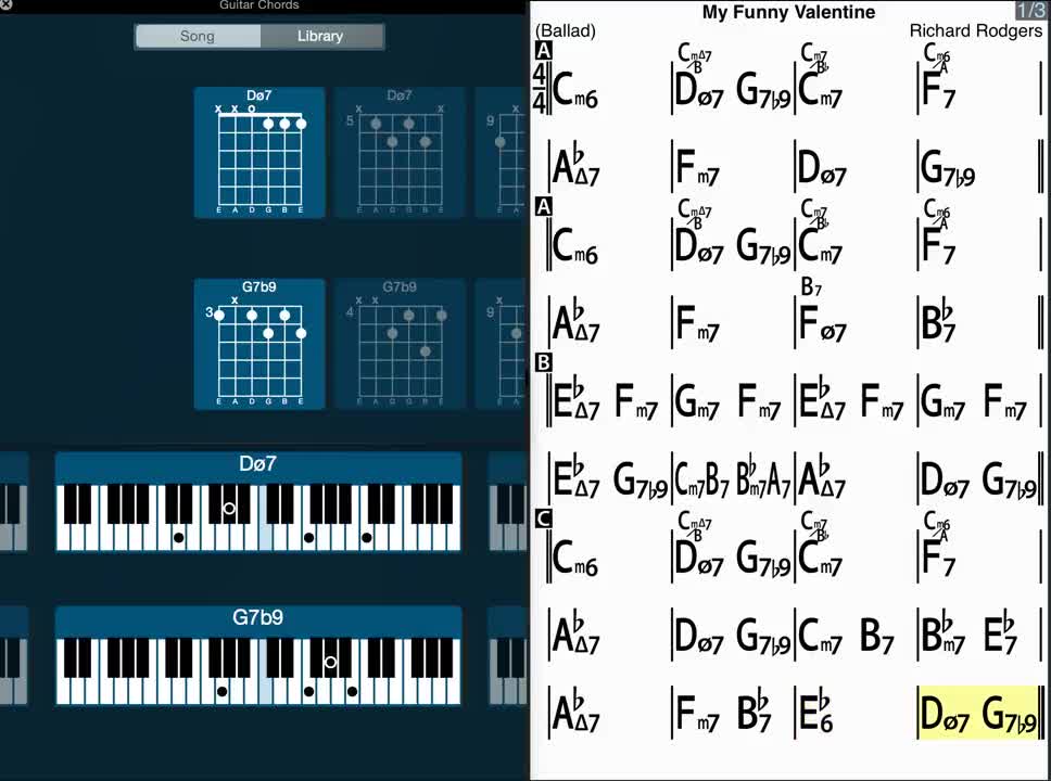 My Funny Valentine - iReal Pro - Jazz Tutorial