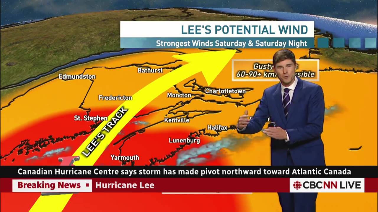 "Hurricane Lee's Northward Path Towards Atlantic Canada: Canadian Hurricane Centre Update"