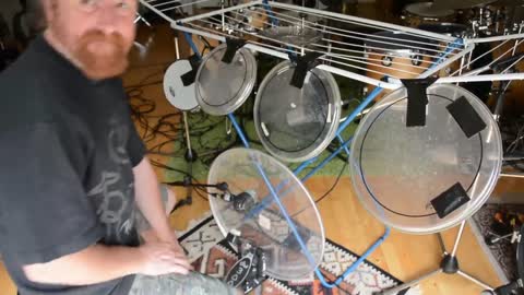 Cheapest drumset in the world - drying rack