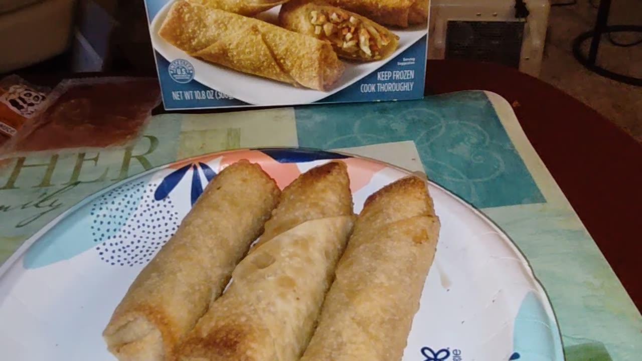 Eating Innovasian Egg Rolls, Dbn, MI, 1/19/24