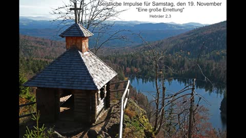 Geistliche Impulse für Samstag, den 19. November