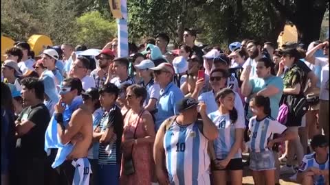 Argentina fans watch World Cup match against Mexico in Buenos Aires