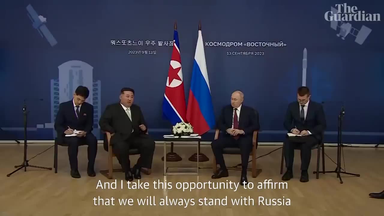 Kim tells Putin- I support your sacred battle with