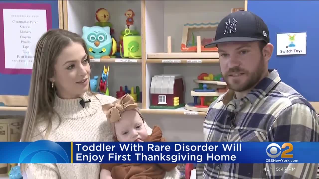 Toddler with rare disorder will enjoy first Thanksgiving at home