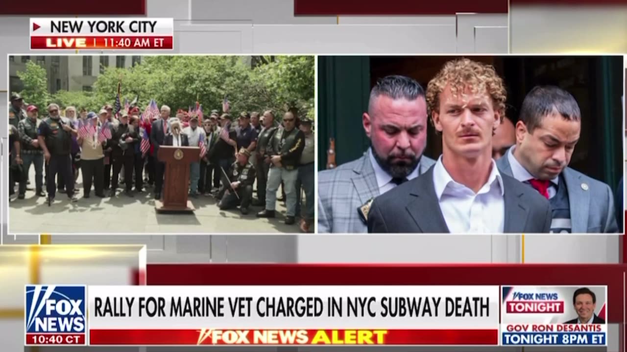 Rally for Marine veteran Daniel Penny charged in NYC subway death