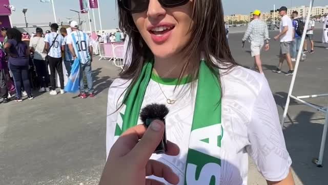 beautiful saudi arabia fans😍talk argentina vs saudi arabia fifa wolrdcup qatar 2022