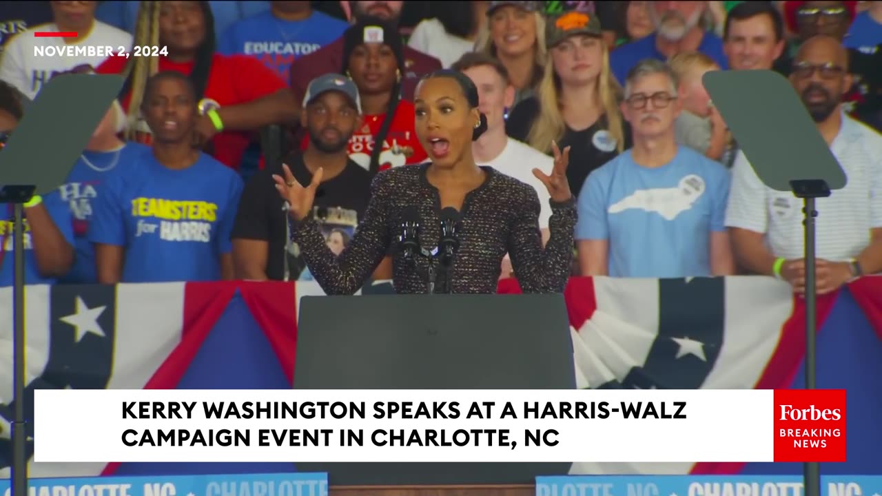 'Olivia Pope Is Not Real'- Kerry Washington Urges NC Voters To Take Real Action To Elect Harris