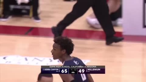 Bronny James Brings Crowd To Their Feet With Crazy Ally-Oop&Amazing Lob Pass !