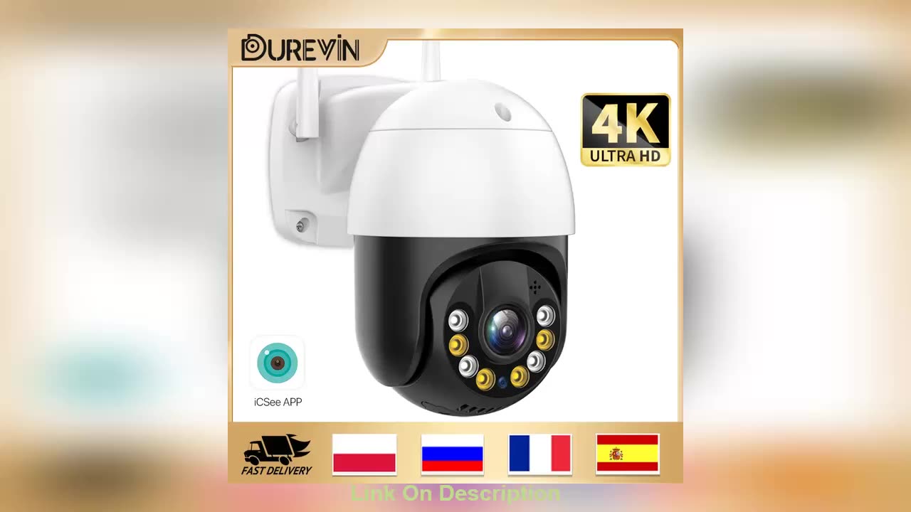 Best Seller 8MP 4K PTZ Camera IP Outdoor WiFi Cam