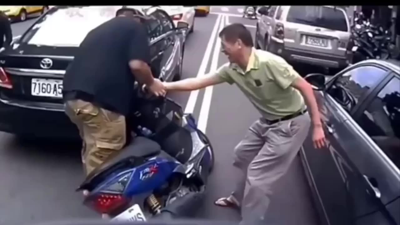 making things worse- helping the scooter rider up