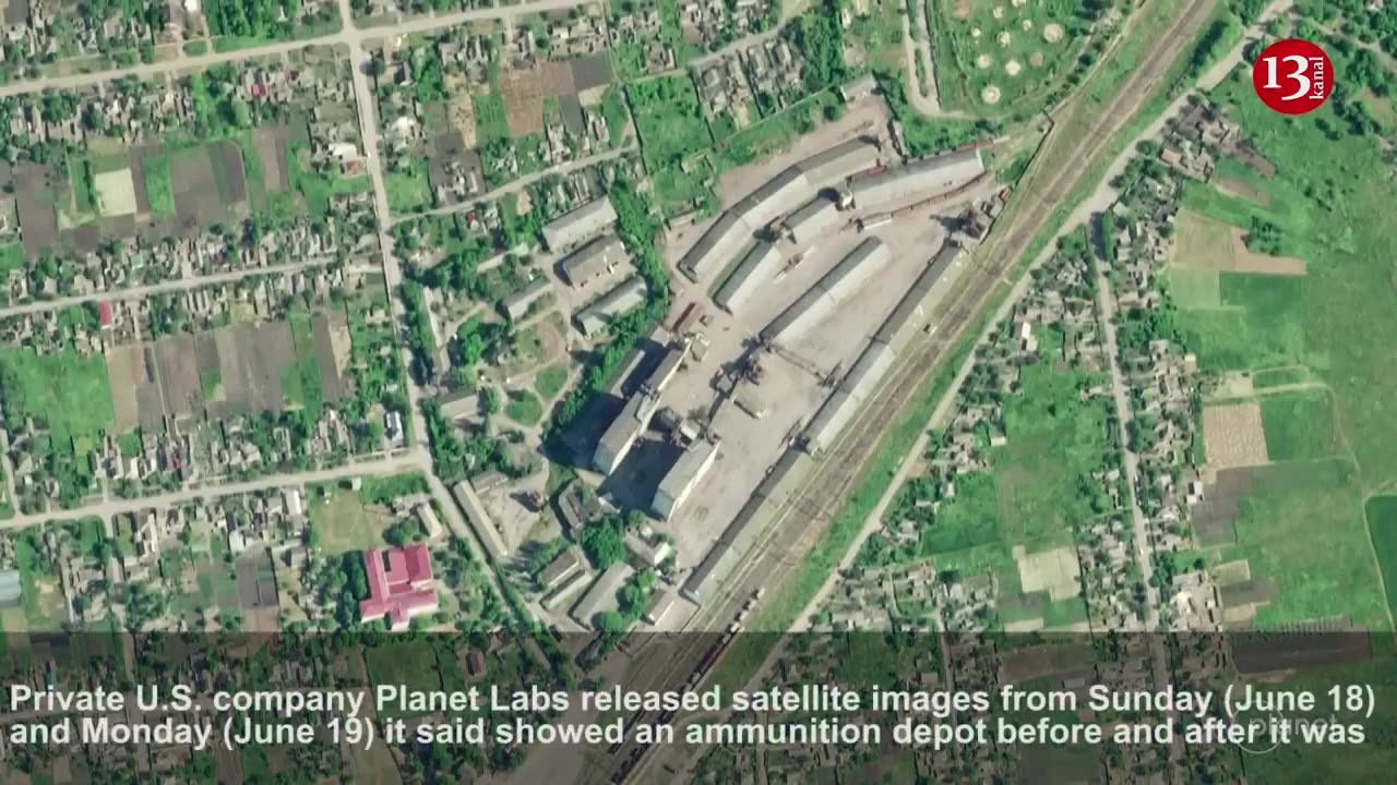 Satellite images show destroyed ammunition depot in Russian-controlled Ukraine