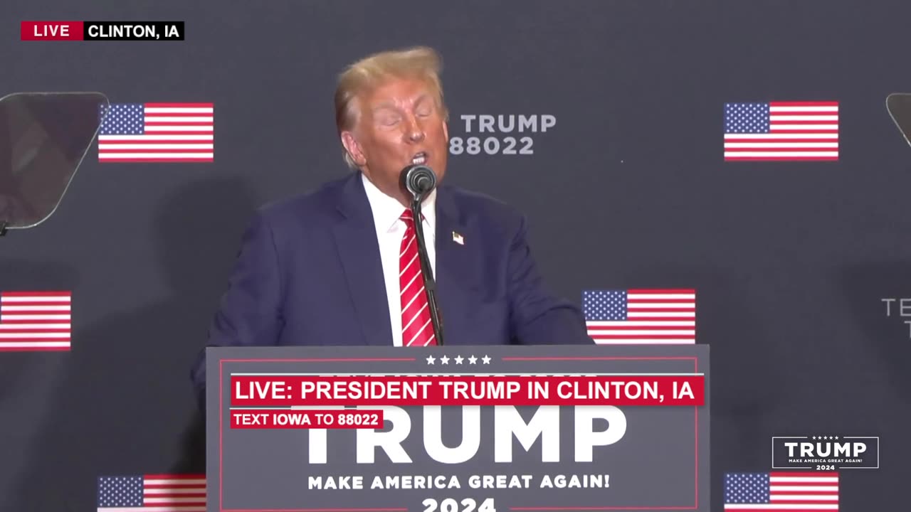 Donald Trump Rally in Clinton, Iowa - January 6, 2024