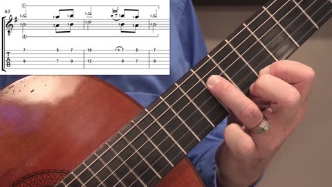 Technique Left-Hand, Part 2 (slow section). Video 5: m63-65, Version A