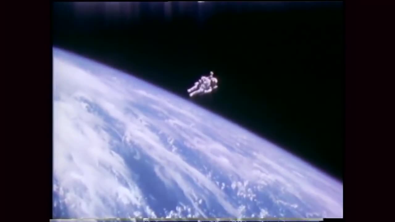 Astronaut Bruce McCandless II Floats Free in Space