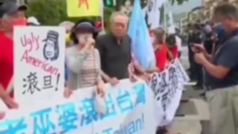 Protest in Taiwan against Pelosi's visit.