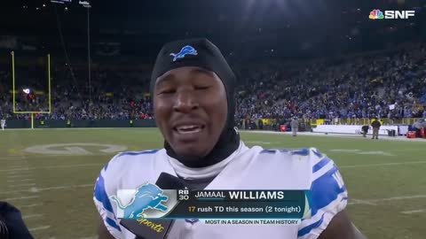 Jamaal Williams interview goes from emotional to hilarious