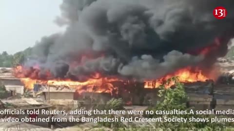 Fire breaks out at Cox's Bazar refugee camp in Bangladesh