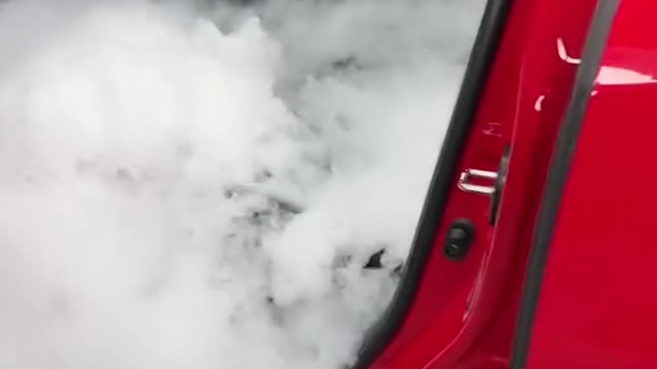 'Apparently dry ice is a fantastic way to kill mould and bad odours in your vehicle 😮💨