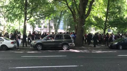 sep 10 2017 Portland 1.0 Patriot Prayer rally at Waterfront Park 1.1 Antifa chanting