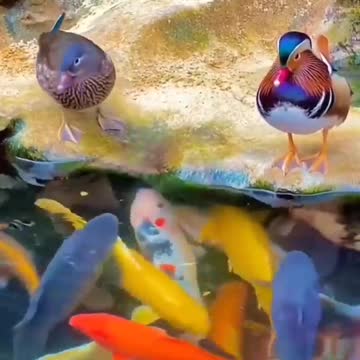 A bird feeds like its own baby