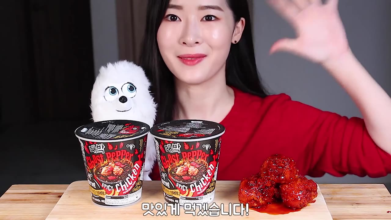 ASMR THE SPICIEST CHICKEN & CUP NOODLES IN THE WORLD