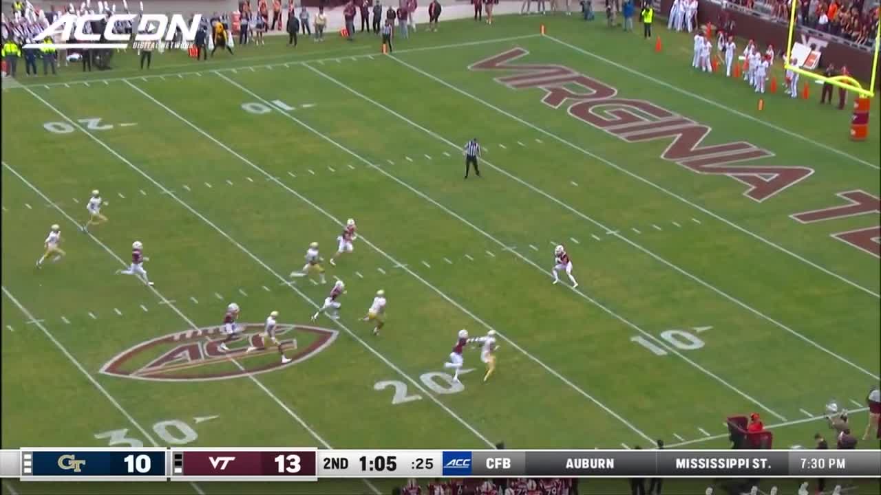 Virginia Tech's Tucker Holloway's Electric Punt Return | ACC Must See Moment