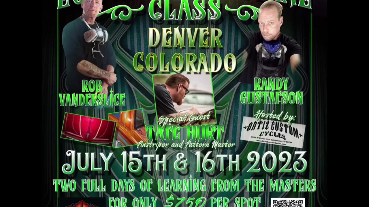 Hands on Lowrider pattern class(Denver Colorado July 15 and 16th 2023 ￼
