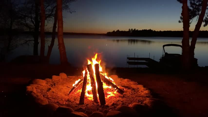 Outside Fireplace during the last sunlight