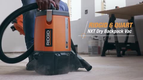 RIDGID? 6 Quart NXT Dry Backpack Vac