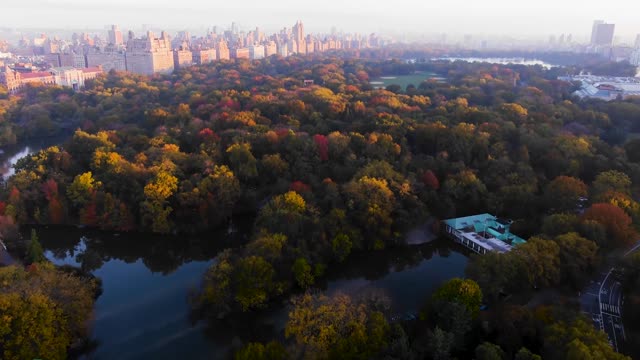 5K Drone Video of Central Park Peak Fall