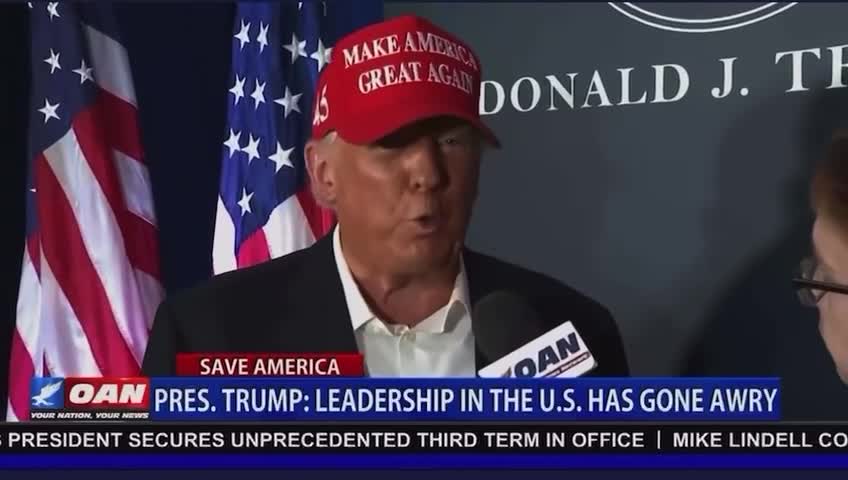 President Donald Trump on the growing threat of nuclear war at his Save America rally