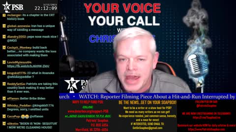 2022-03-12 22:00 EST - Your Voice, Your Call: with Chris Moore