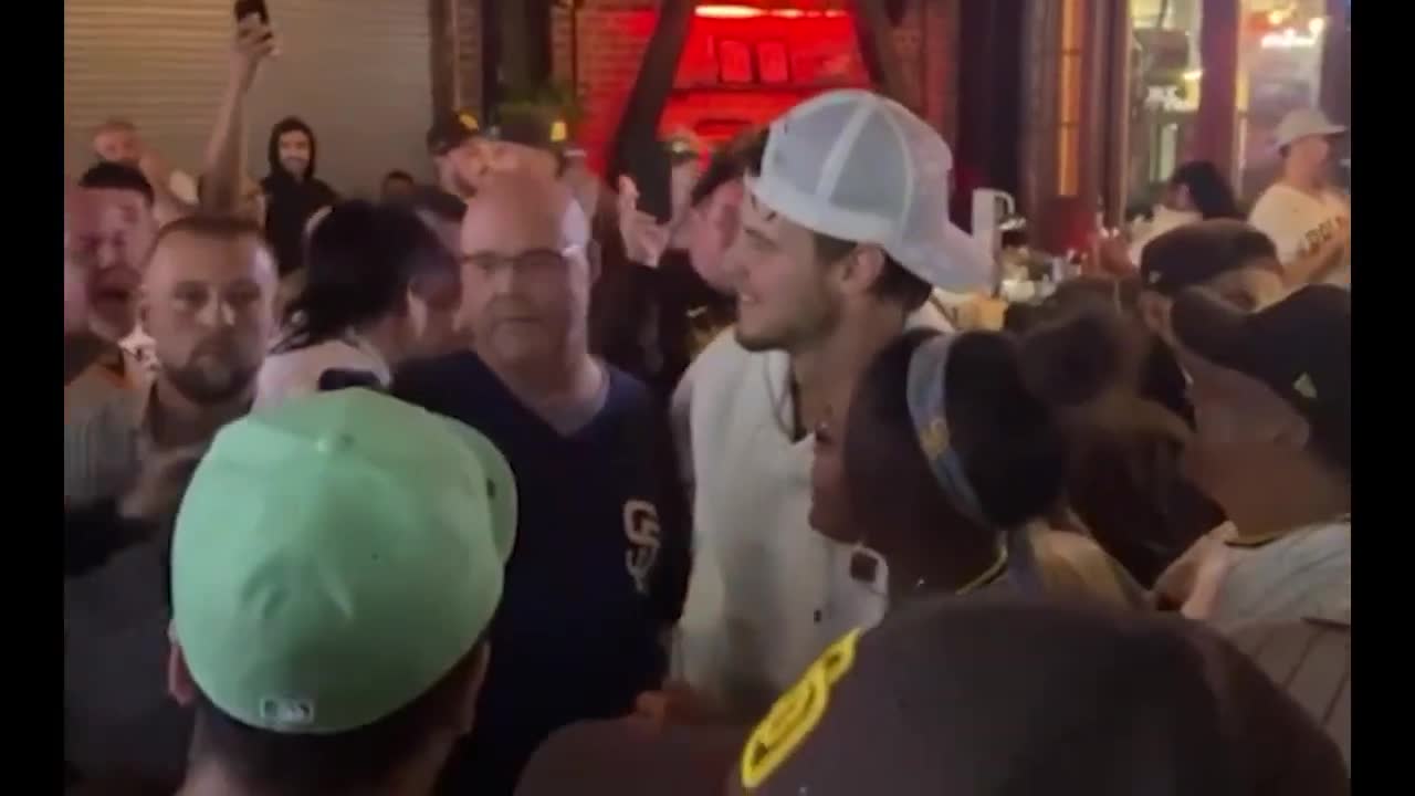 Padres Player Parties With Fans At Bar After NLDS Win