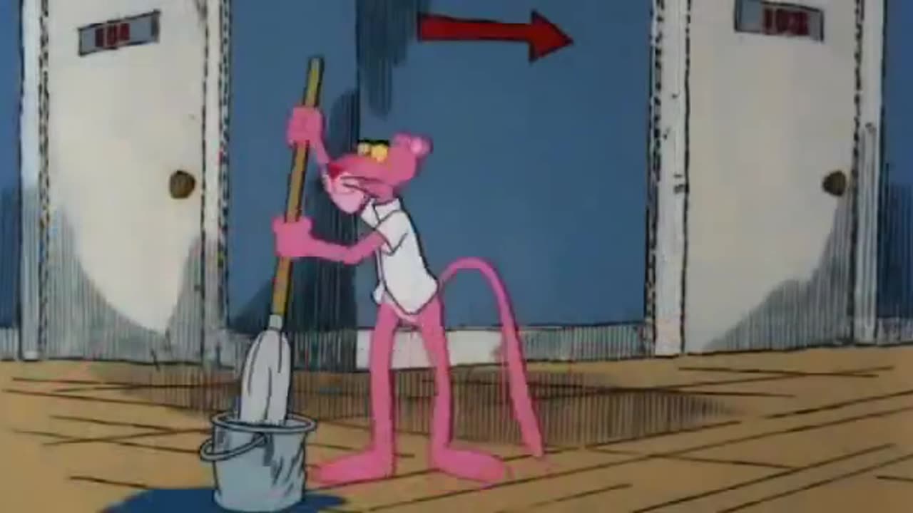 c121 pink panther cartoon - doctor pink